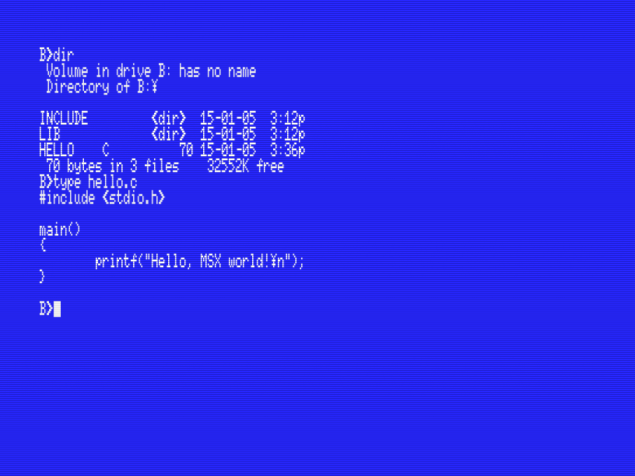 MSX-C_hello_world
