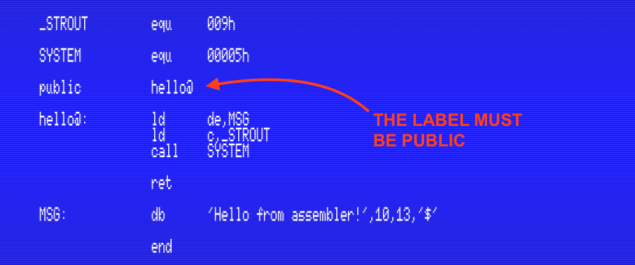 Contents of the file HELLO.MAC. (Click to enlarge)
