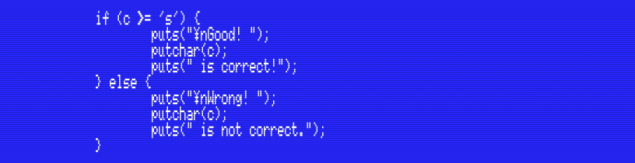 An if/else statement with two blocks. (Click to enlarge)