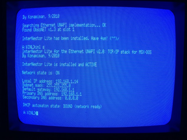 IP address assigned automatically with DHCP (Click to enlarge)